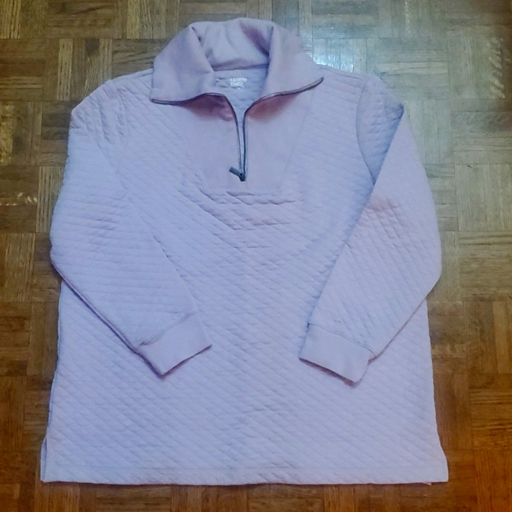 Land's End Lilac Partial Zip Sweater XL